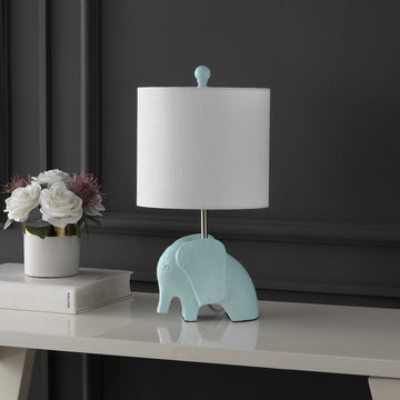 Koda Eclectic Southwestern Resin/Iron Elephant LED Kids Table Lamp - JONATHAN Y